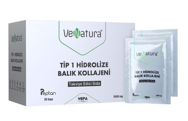 VeNatura Tip 1 Hidrolize Balık Kollajeni Takviye Edici Gıda 30 Saşe