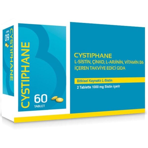 Bailleul Cystiphane L-Sistin, Çinko, L-Arjinin, Vitamin B6 içeren Takviye Edici Gıda 60 Tablet