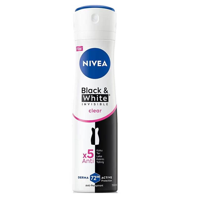 Nivea Invisible for Black  White Deodorant (Clear) 150 ml