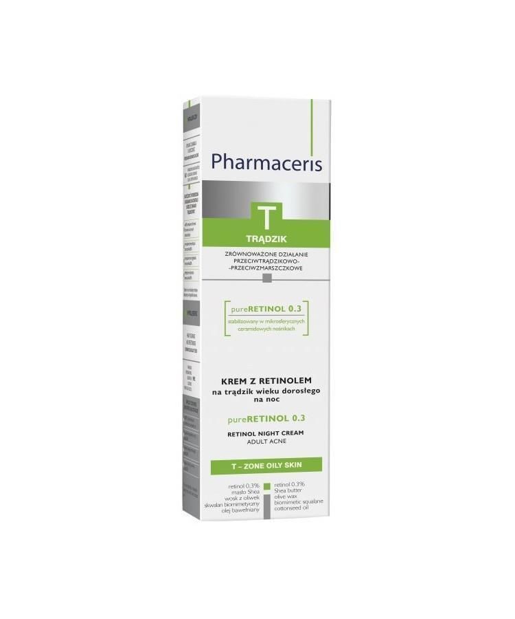 Pharmaceris Pure Retinol 0,3 Kırışıklık ve Akne Karşıtı Yağlı Ciltler İçin Gece Kremi 40 ml