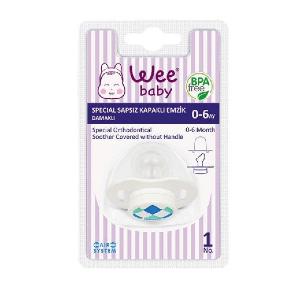 Wee Special Sapsız Kapaklı Damaklı Emzik No:1 (0-6 Ay) 783