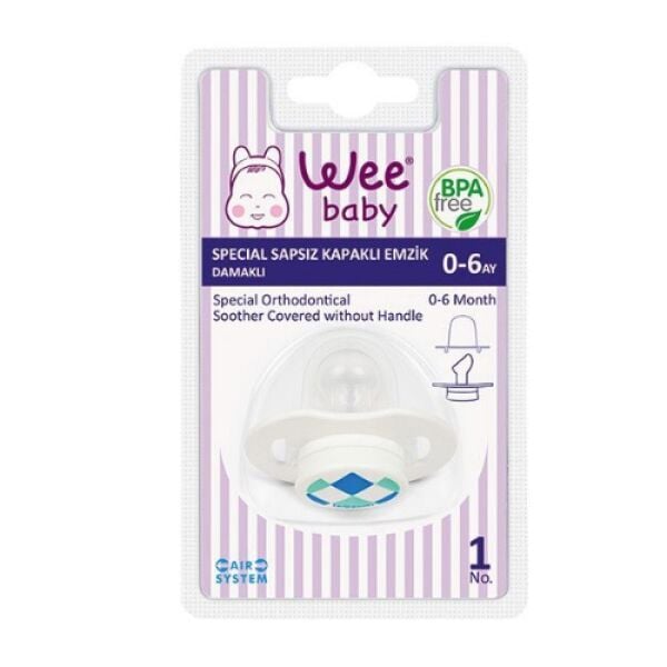 Wee Special Sapsız Kapaklı Damaklı Emzik No:1 (0-6 Ay) 783
