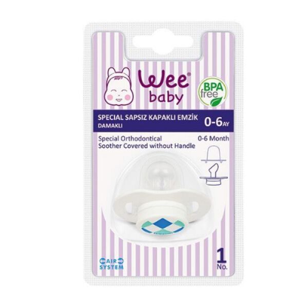 Wee Special Sapsız Kapaklı Damaklı Emzik No:1 (0-6 Ay) 783