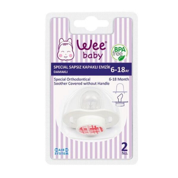 Wee Special Sapsız Kapaklı Damaklı Emzik No:2 (6-18 Ay) 784