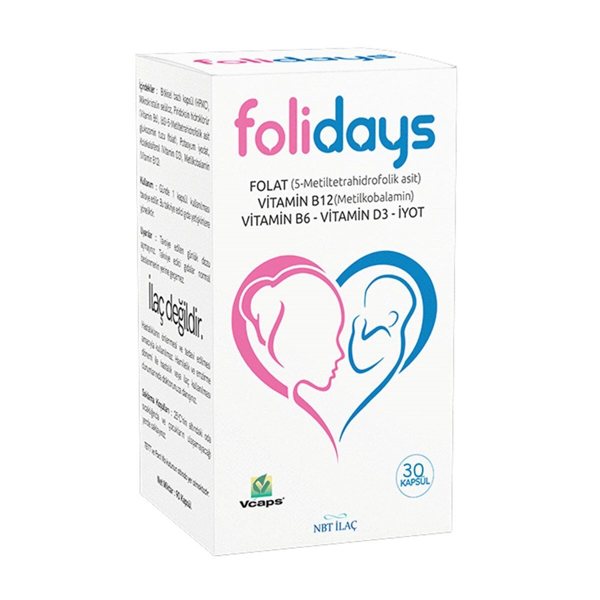 NBT Life Folidays Folik Asit ve İyot İçeren 30 Kapsül