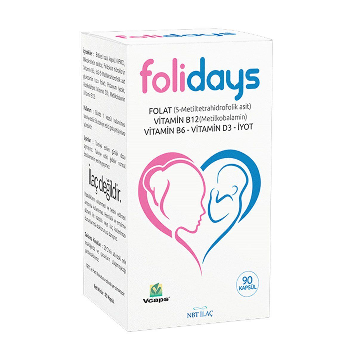 NBT Life Folidays Folik Asit ve İyot İçeren 90 Kapsül
