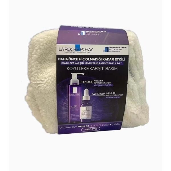 La Roche Posay Mela B3 Serum + Mela B3 Yüz Temizleme Jeli + Çanta Hediye