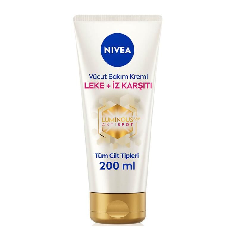 Nivea Luminous 630 Leke ve İz Karşıtı Vücut Bakım Kremi Çatlak ve Güneş Lekesi 48 Saat Nem 200 ml
