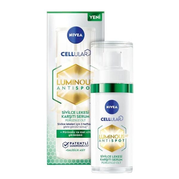 Nivea Luminous630 Karşıtı Serum Karma ve Yağlı Ciltler İçin Salisilik Asit ve Hyaluronik Asit 30 ml