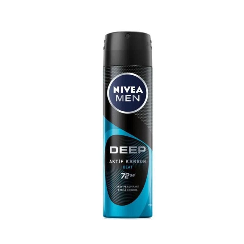 Nivea Men Deodorant Deep Beat Aktif Karbon Erkek Sprey 150 ml