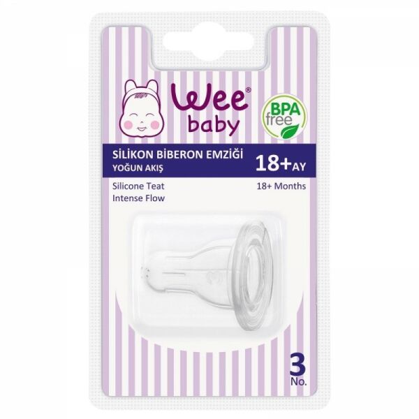 Wee Yuvarlak Uçlu Biberon Emzikleri No:3 (18 Ay) 822