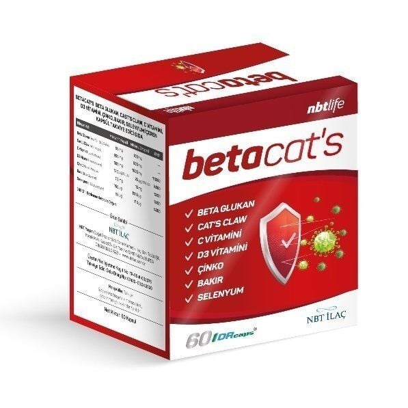 NBT Life Betacats Beta Glukan 60 Kapsül