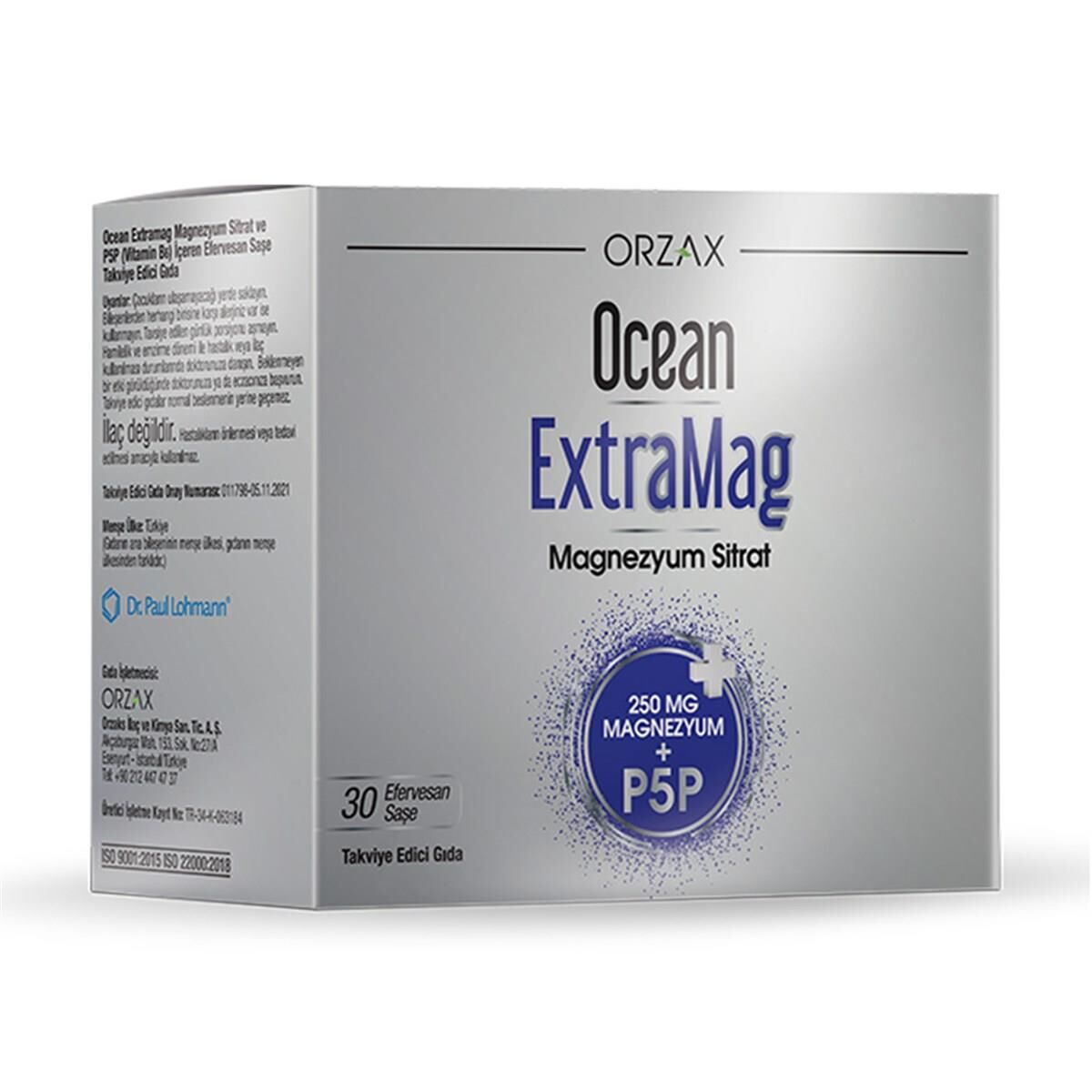 Ocean ExtraMag Magnezyum Sitrat 30 Saşe