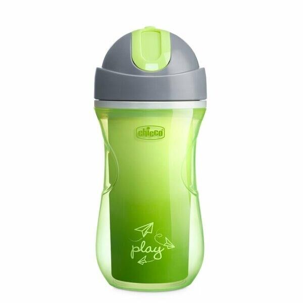 Chicco Sport Cup Isı Yalıtımlı Pipetli Spor Bardak Yeşil 266 ml