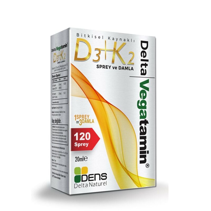 Delta Vegatamin D3+K2 120 Sprey