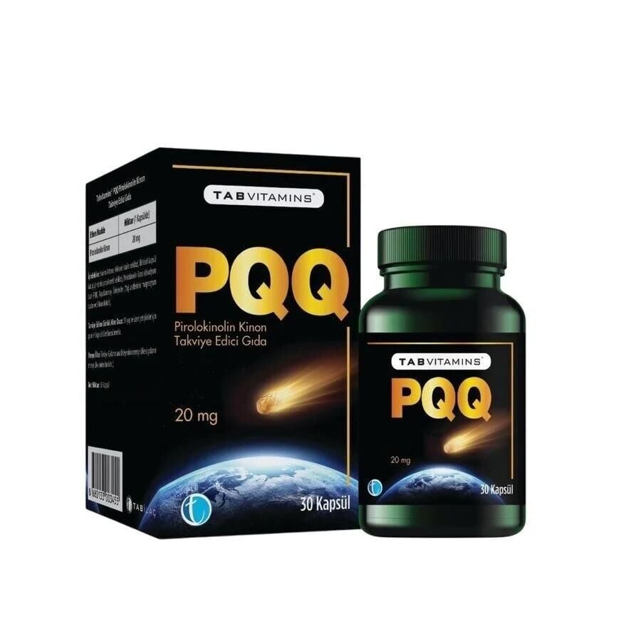 Tab Vitamins PQQ Pirolokinolin Kinon 20 Mg 30 Kapsül