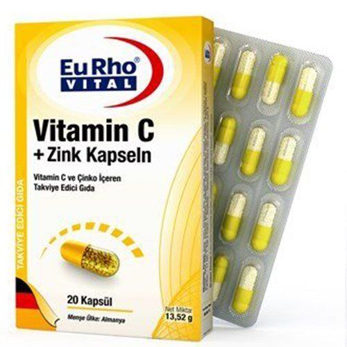 Eurho Vital Vitamin C+Zink 20 Kapsül
