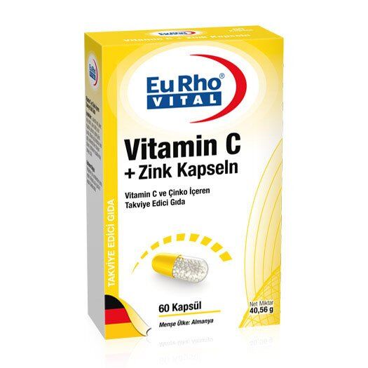 Eurho Vital Vitamin C+Zink 60 Kapsül