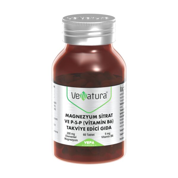 VeNatura Magnezyum Sitrat ve P-5-P (Vitamin B6) 60 Tablet
