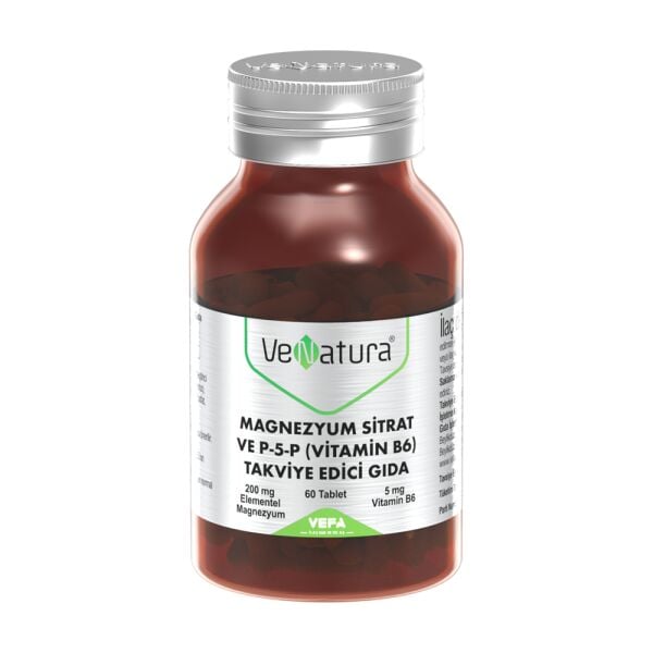 VeNatura Magnezyum Sitrat ve P-5-P (Vitamin B6) 60 Tablet