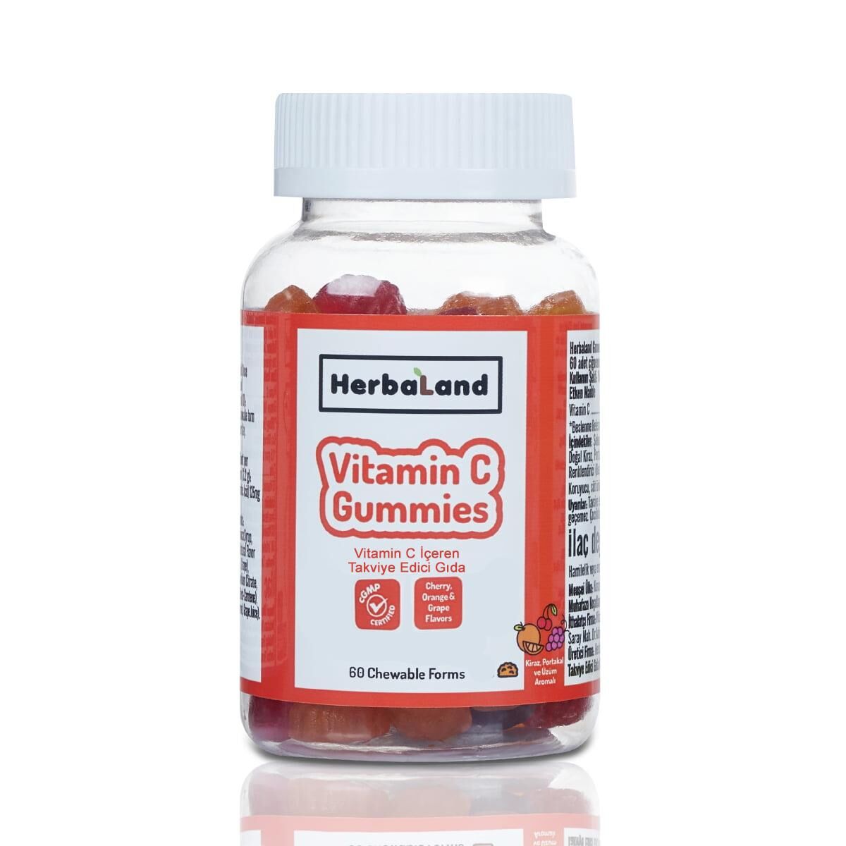 Herbaland Vitamin C 60 Adet Çiğnenebilir Form