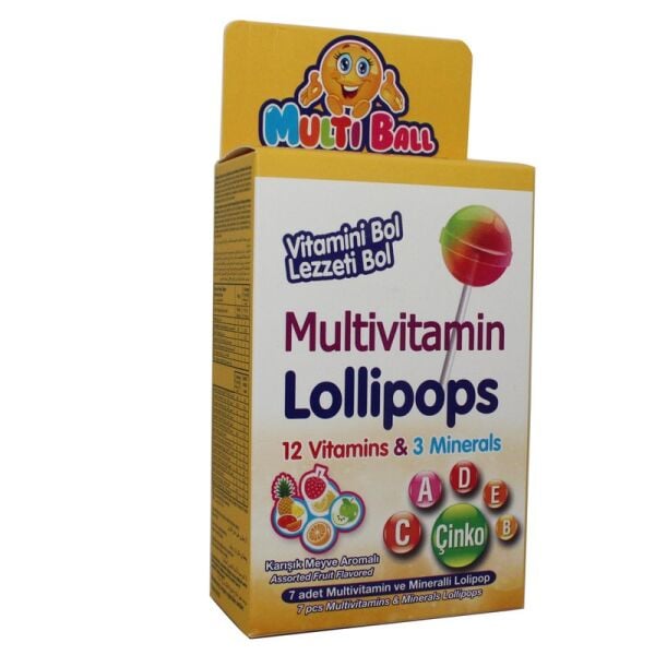 Multiball Multivitamin Lollipops 7 adet Lolipop