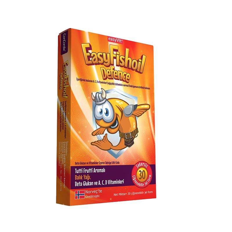 Easyvit EasyFishoil Beta Glukan Çiğnenebilir 30 Jel Form