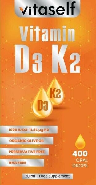 Vitaself D3K2 Damla 20 ML