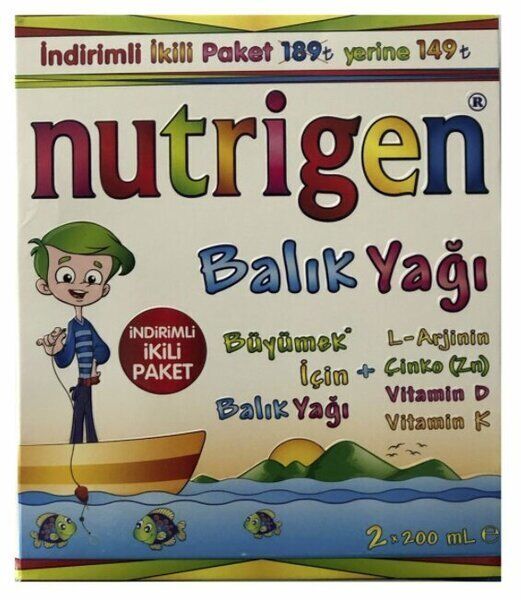 Nutrigen Balık Yağı Şurubu 200 ml 2 li Paket