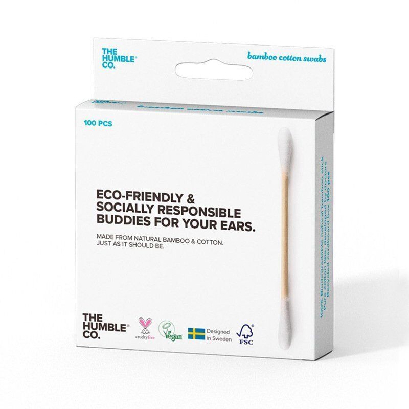 The Humble Co Kulak Temizleme Çubuğu 100 Adet (Beyaz)