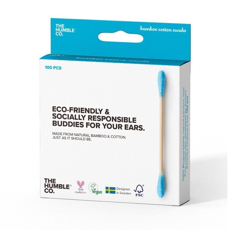 The Humble Co Kulak Temizleme Çubuğu 100 Adet (Mavi)