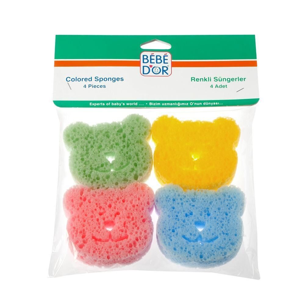 Bebedor Renkli Bebek Banyo Süngeri 4 lü 578