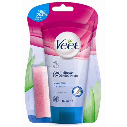 Veet In Shower Tüy Dökücü Krem 150 ml Hassas Ciltler Mavi