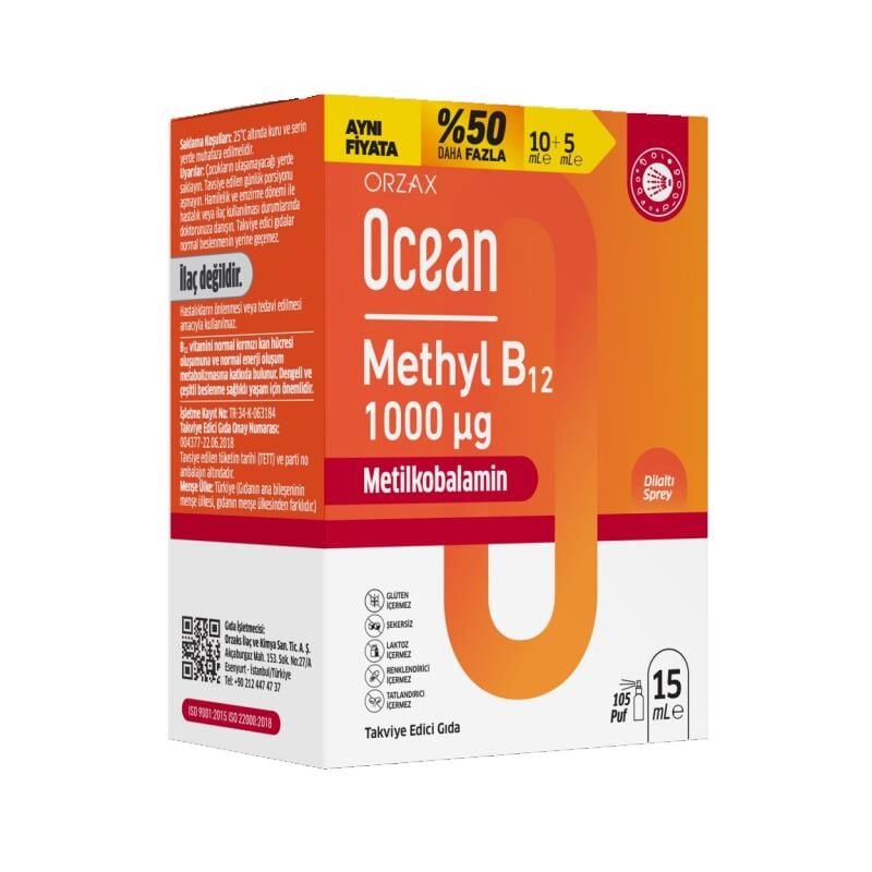 Ocean Methyl B12 1000 mcg Sprey 15 ml