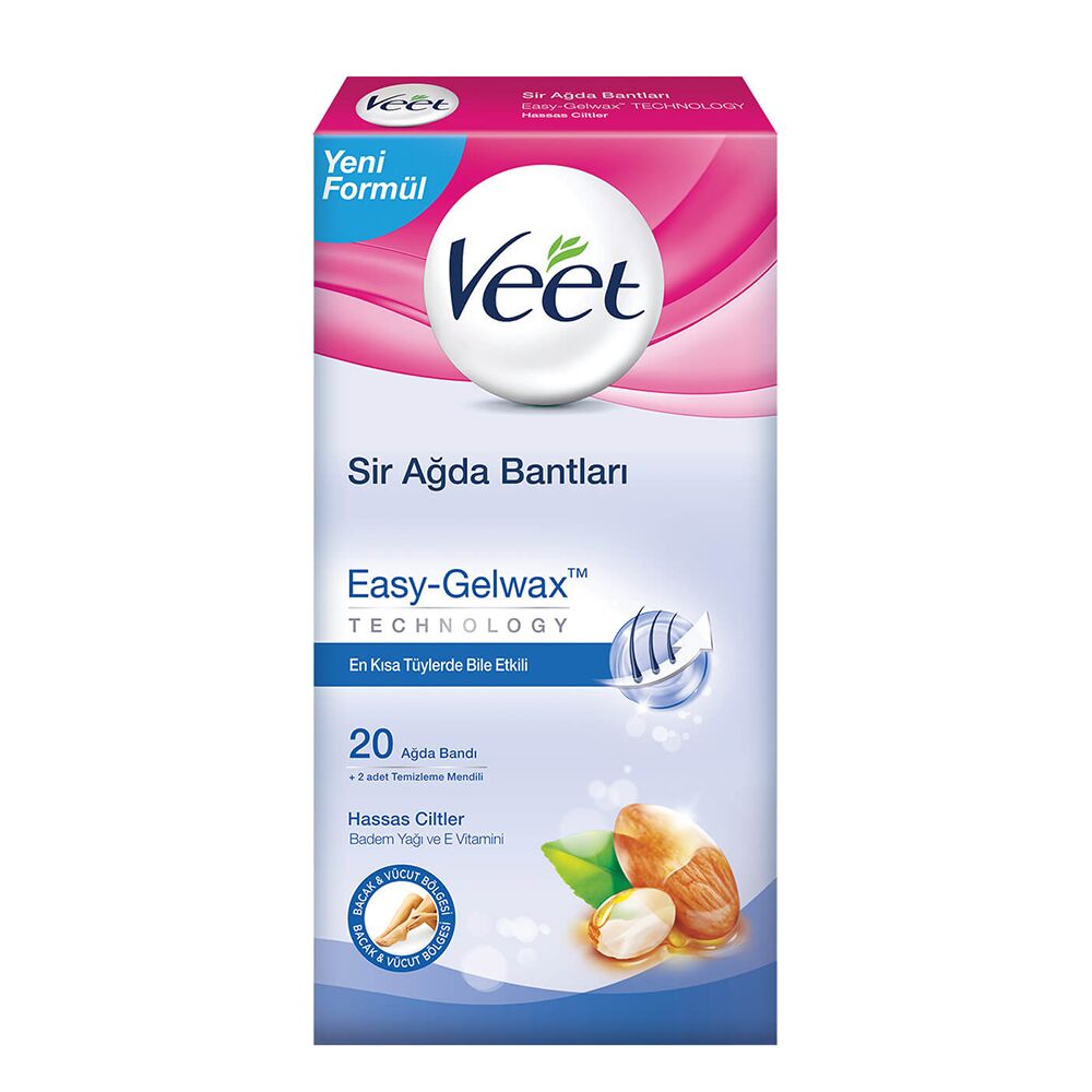 Veet Soğuk Ağda Bandı Hassas Ciltler 20li Mavi