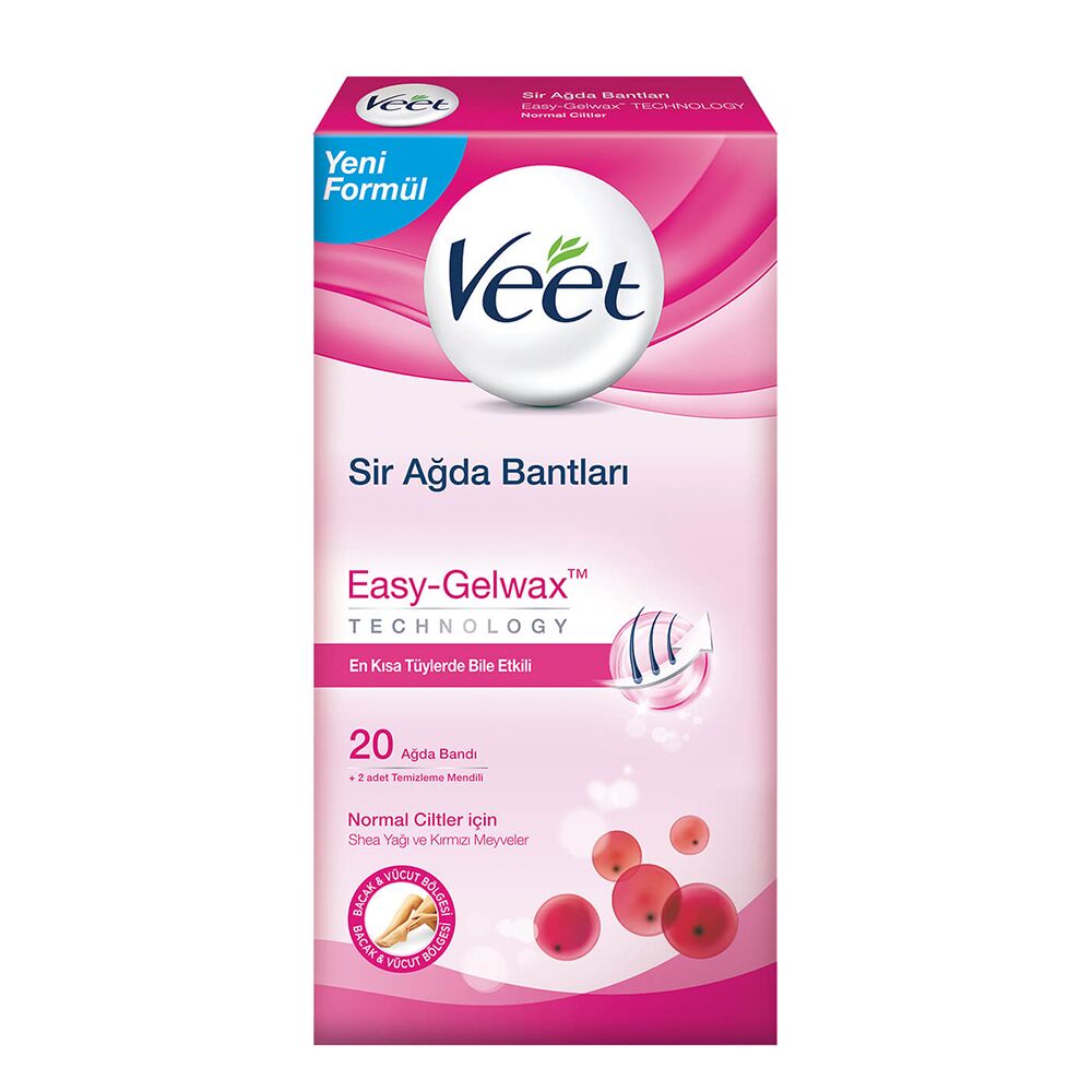 Veet Soğuk Ağda Bandı Normal Ciltler 20 li Pembe