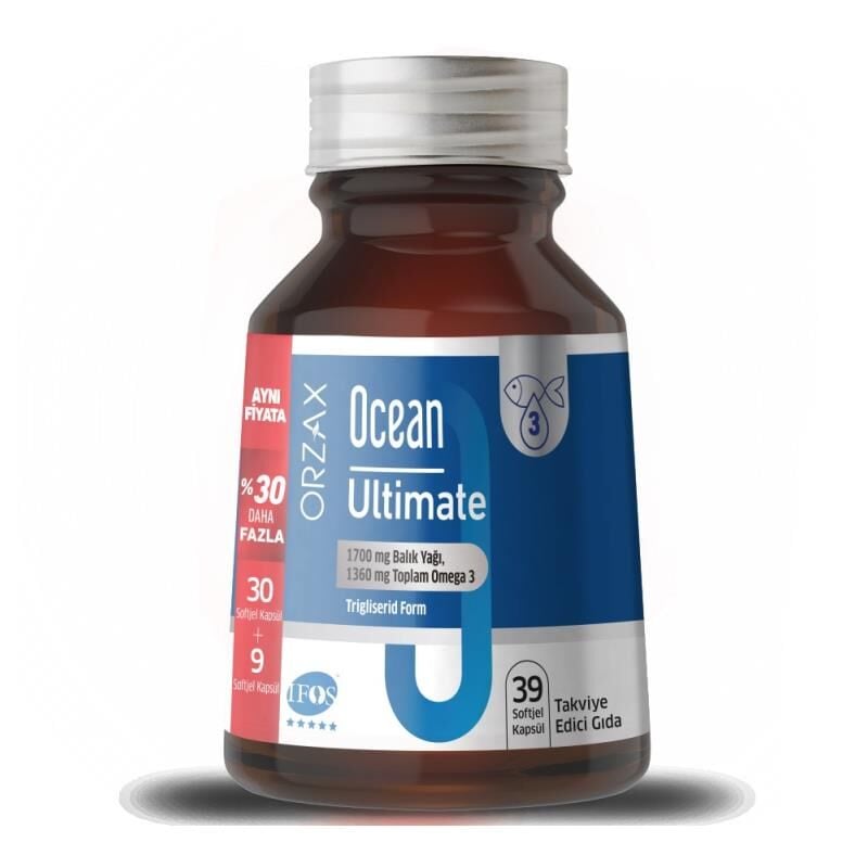 Ocean Ultimate Balık Yağı 1700 mg Softjel 39 Kapsül Avantajlı Paket
