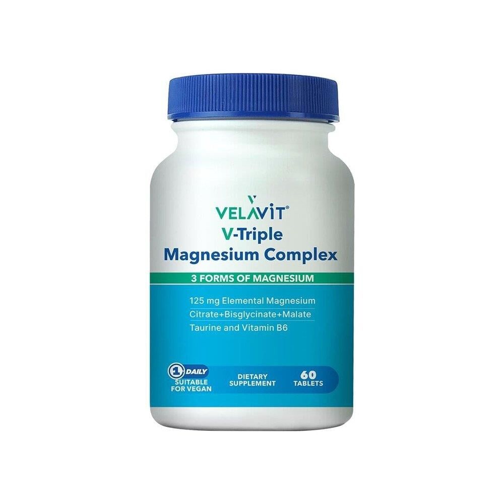 Velavit V-Triple Magnesium Complex Takviye Edici Gıda 60 Tablet