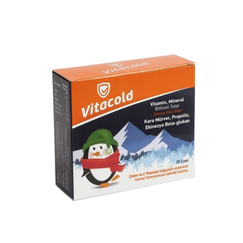 Vitacold Vitamin, Mineral Bitkisel Saşe Takviye Edici Gıda 20 Saşe