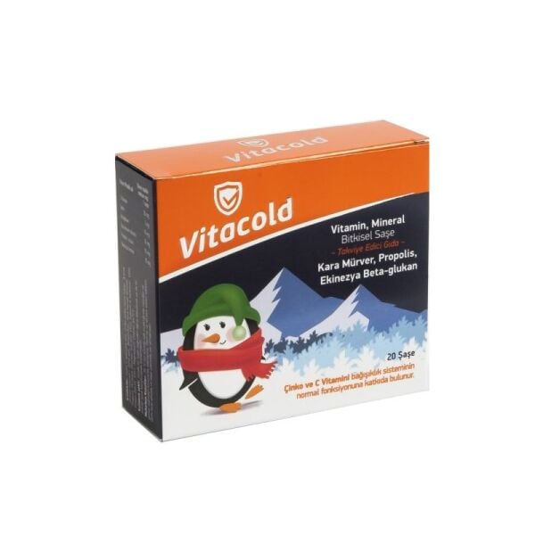 Vitacold Vitamin, Mineral Bitkisel Saşe Takviye Edici Gıda 20 Saşe