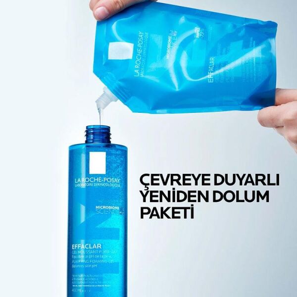 La Roche Posay Effaclar Yedek Yağlı Ciltler için Temizleme Jeli 400ml Refill