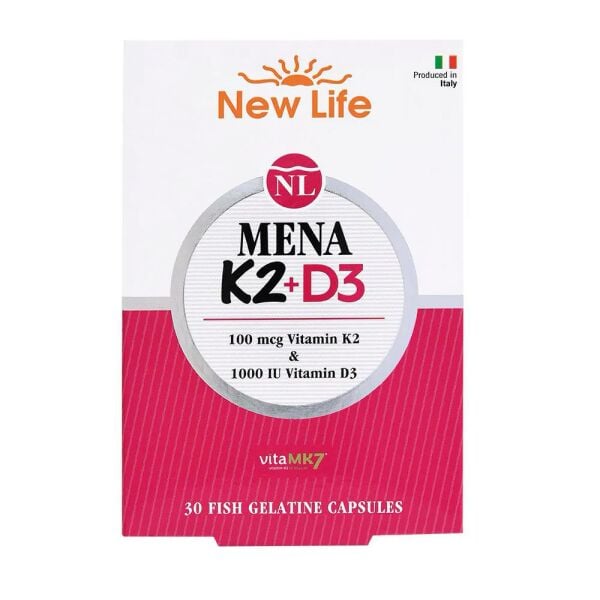 New Life MENA K2 - K2 Vitamini + D3 Vitamini 30 Kapsül