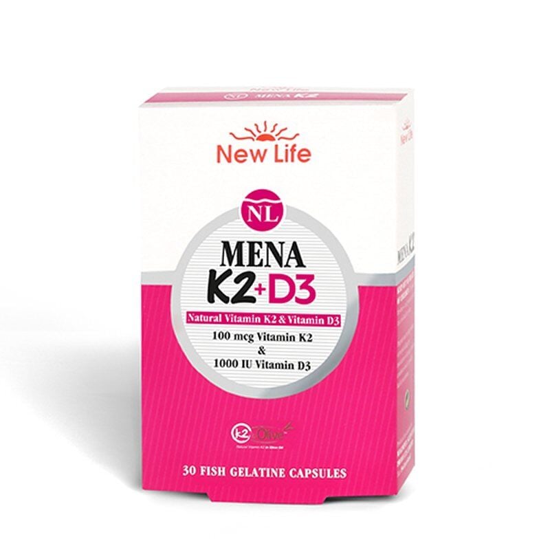 New Life MENA K2 - K2 Vitamini + D3 Vitamini 30 Kapsül