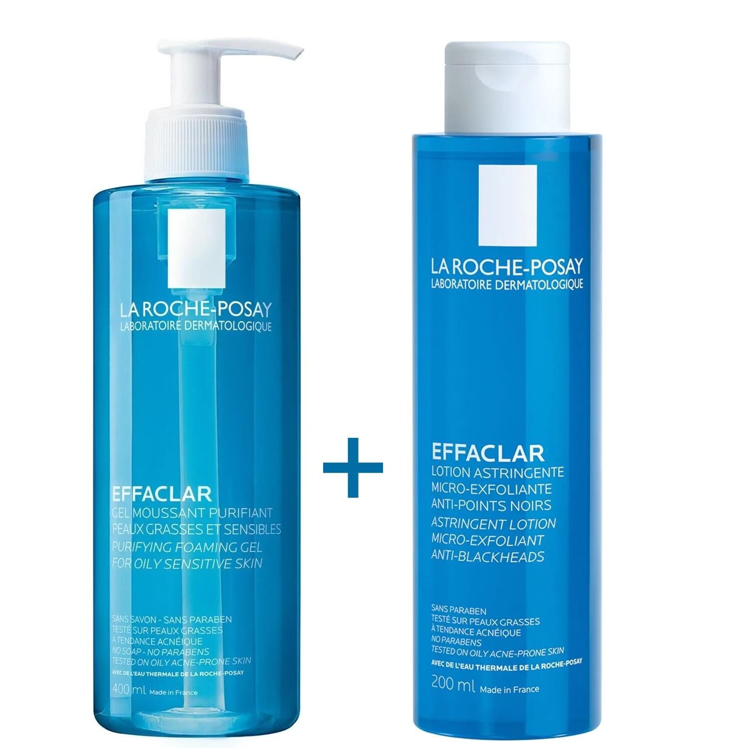 La Roche Posay Effaclar Gel 400 ml + Effaclar Tonik 200 ml Set