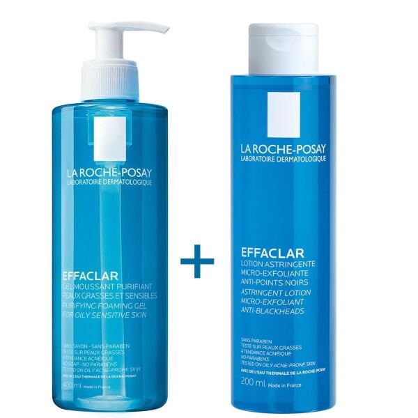 La Roche Posay Effaclar Gel 400 ml + Effaclar Tonik 200 ml Set