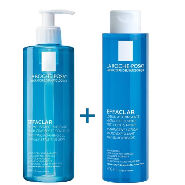 La Roche Posay Effaclar Gel 400 ml + Effaclar Tonik 200 ml Set
