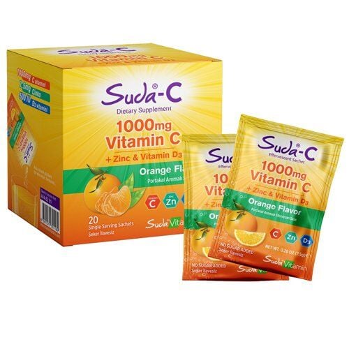 Suda Vitamin Vitamin C 1000mg + Zinc + D3 20 Saşe