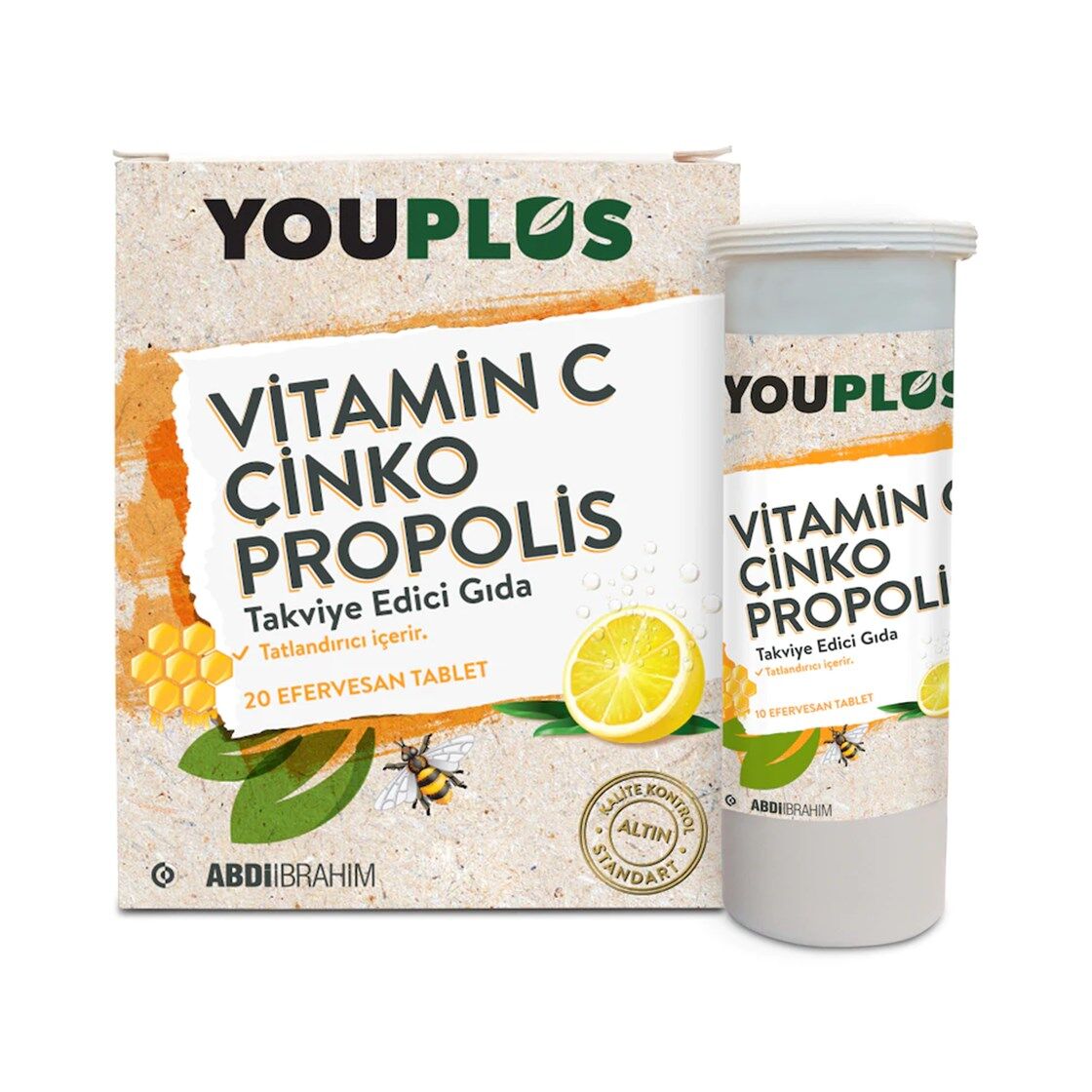 Youplus Vitamin C Çinko Propolis 20 Efervesan Tablet