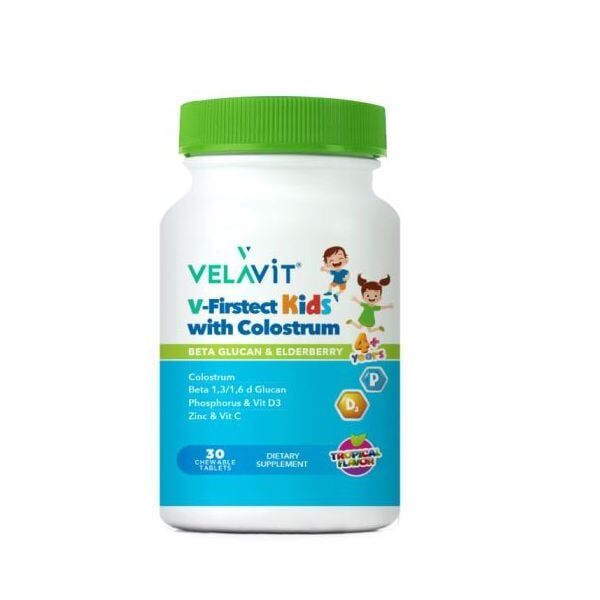 Velavit V-Firstect Kids with Colostrum Takviye Edici Gıda 30 Kapsül