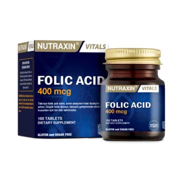 Nutraxin Folic Acid 400 mcg 100 Tablet